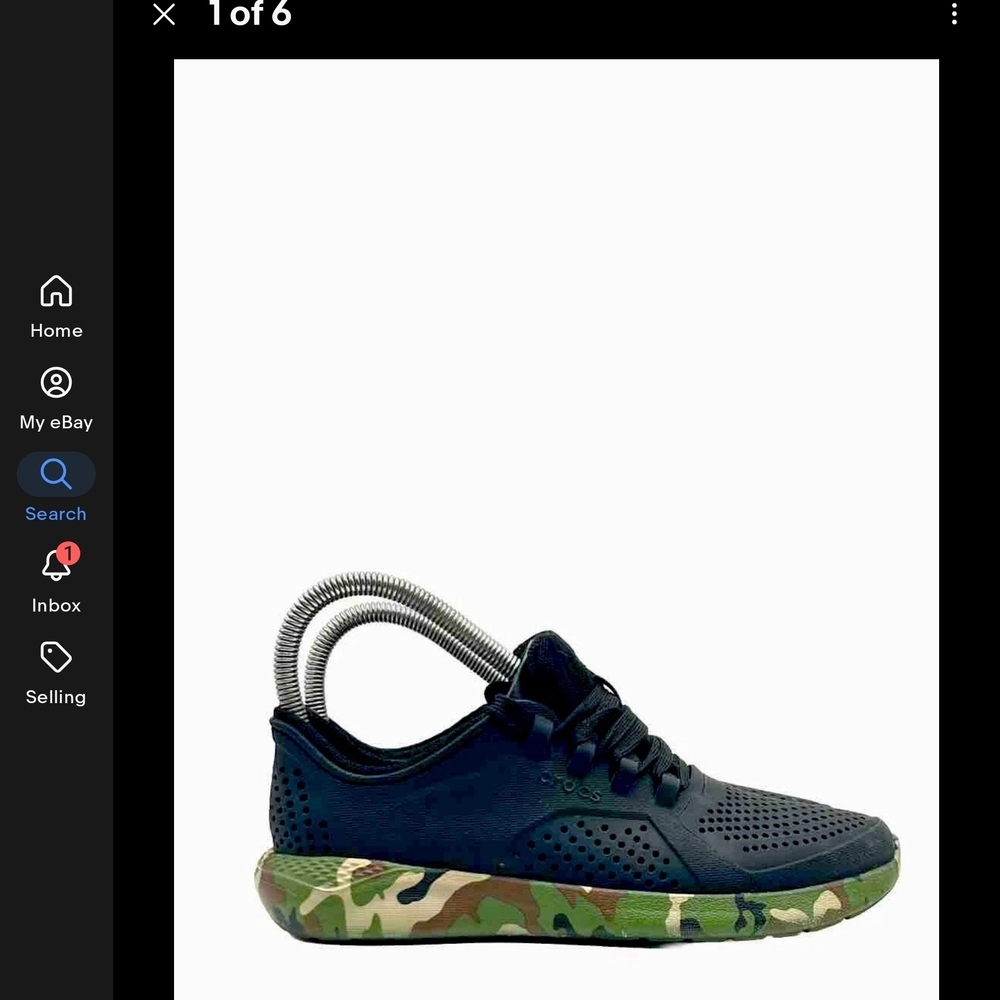 CROCS Black and Camouflage Sneakers
